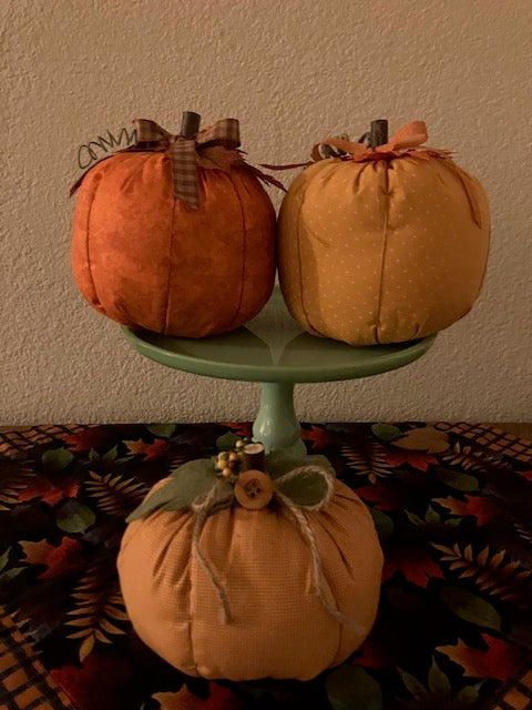 Fabric Stuffed Pumpkins