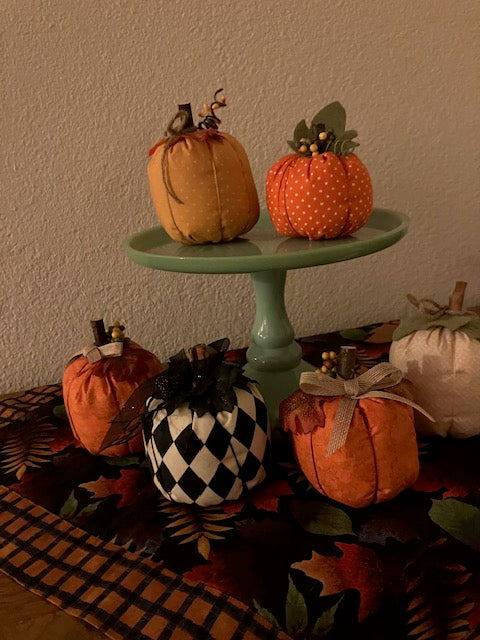 Fabric Stuffed Pumpkins