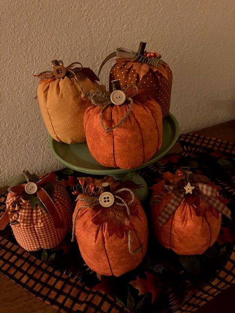 Fabric Stuffed Pumpkins